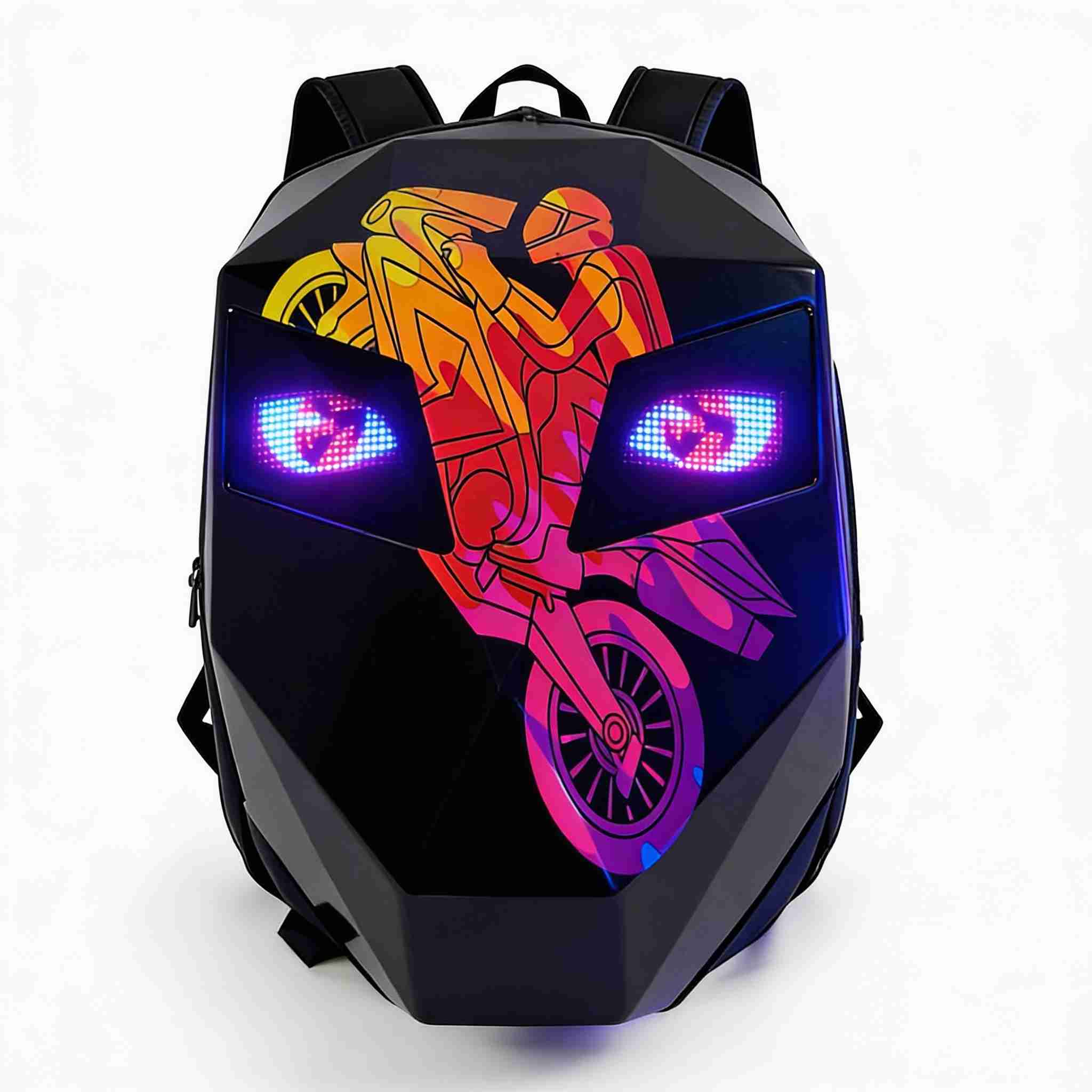 Morral Semi Impermeable LED Moto Stunt - MTK502 + Power Bank