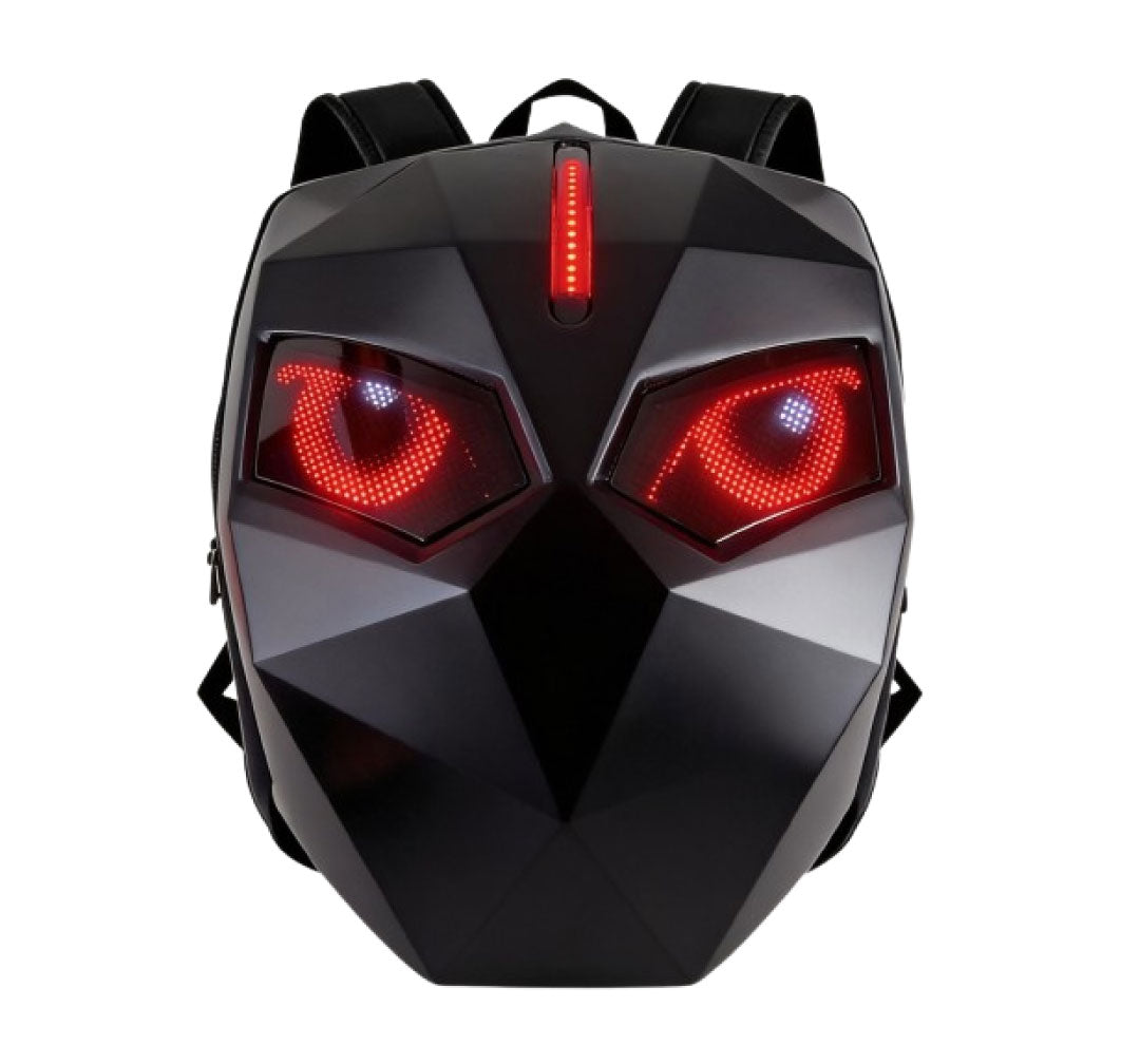 Morral Semi Impermeable LED Fibra de Carbono Negro - MTK501 + Power Bank